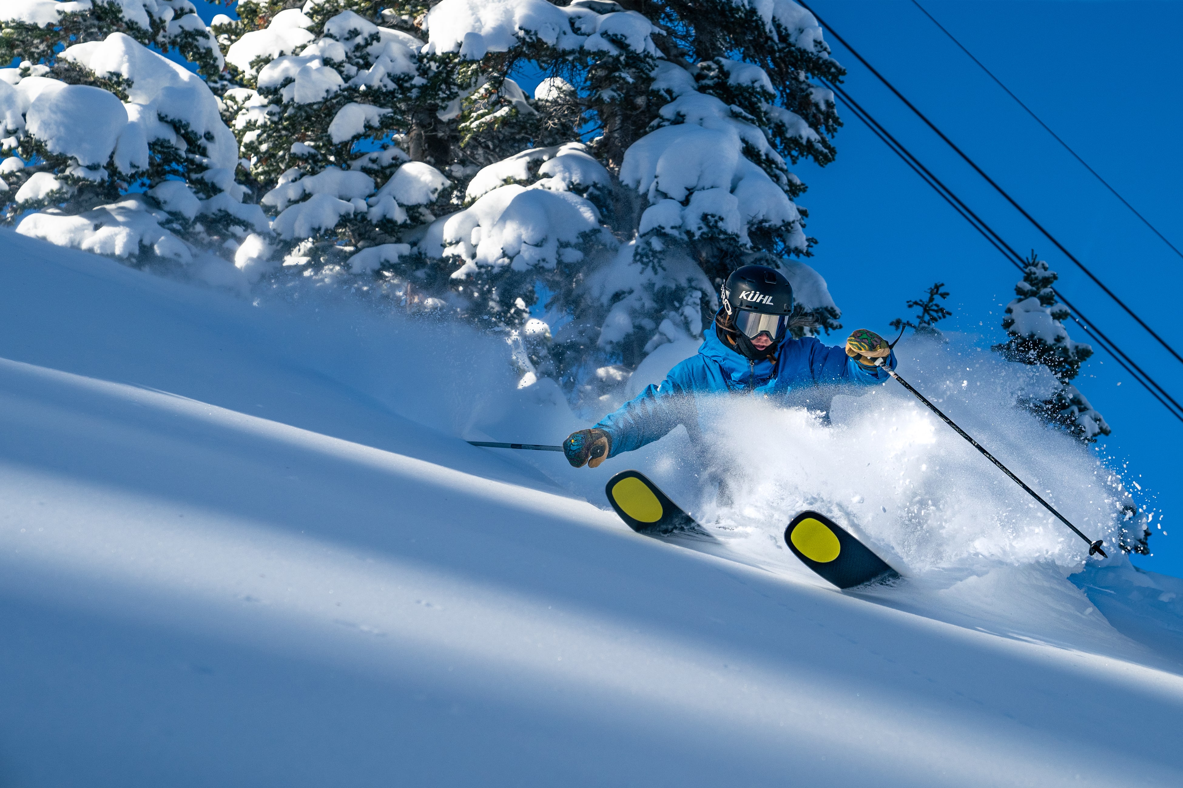 Snowbird Powder skiing using fast tracks ticket upgrade